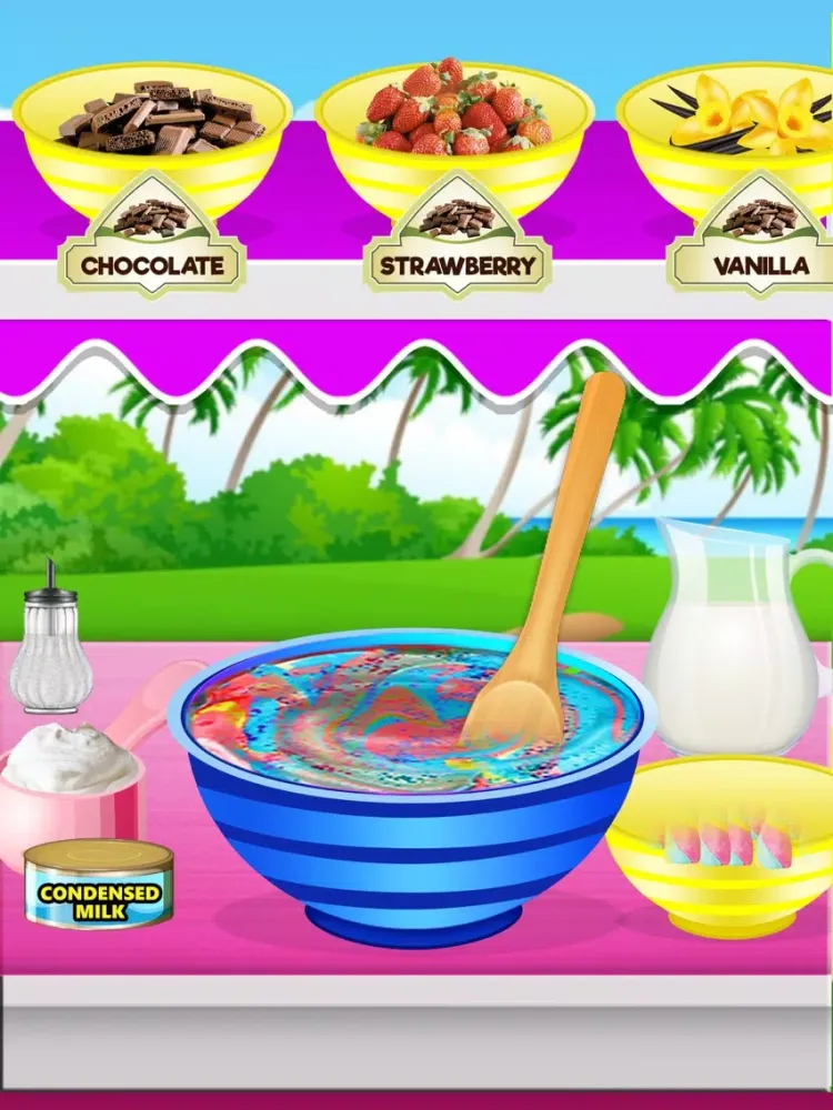 Unicorn Ice Cream Maker Game! Kawaii Rainbow Chef iPad  سکرین شاٹس