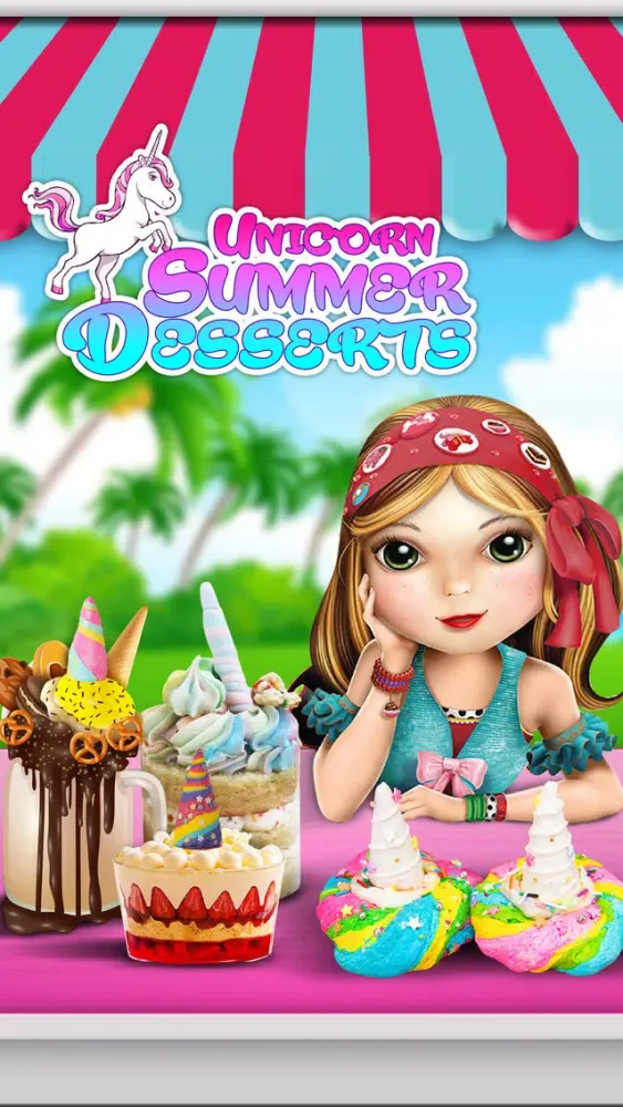 Unicorn Ice Cream Maker Game! Kawaii Rainbow Chef سکرین شاٹس