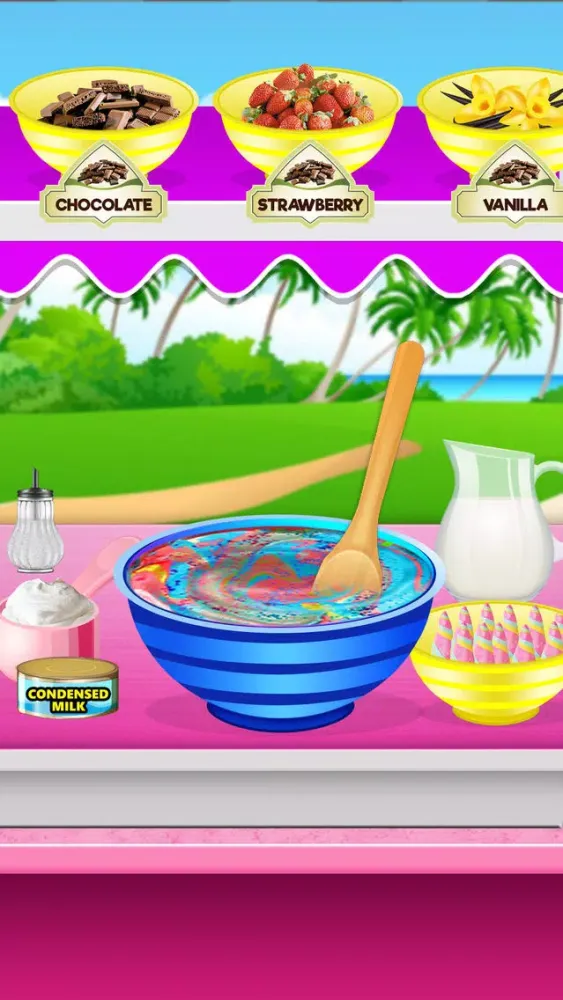 Unicorn Ice Cream Maker Game! Kawaii Rainbow Chef سکرین شاٹس