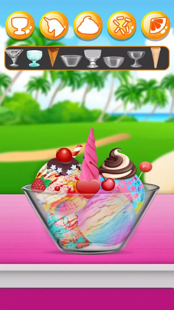 Unicorn Ice Cream Maker Game! Kawaii Rainbow Chef سکرین شاٹس
