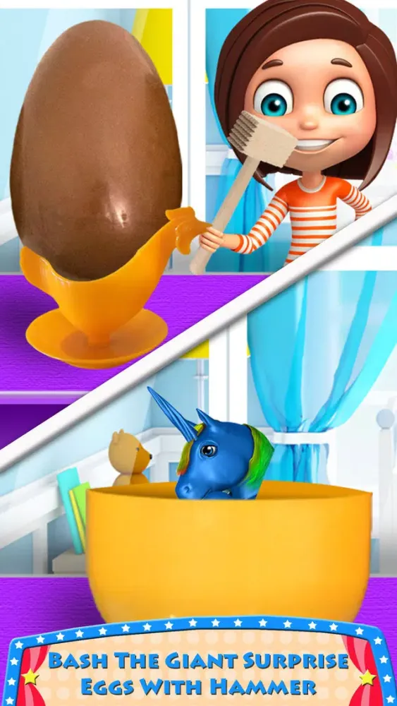 Tangkapan layar Rainbow Unicorn & Baby Boss Surprise Eggs Puzzle