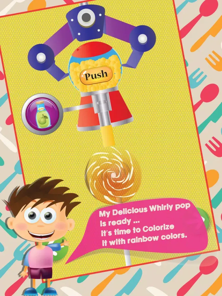 Screenshot di Swirly Whirly Pop Candy Maker - Make rainbow color ice pops & frozen lollipops iPad 
