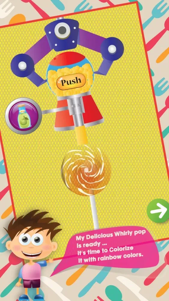 Screenshot di Swirly Whirly Pop Candy Maker - Make rainbow color ice pops & frozen lollipops