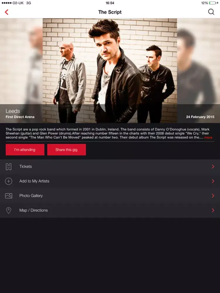 تصاویر Gigs and Tours iPad 