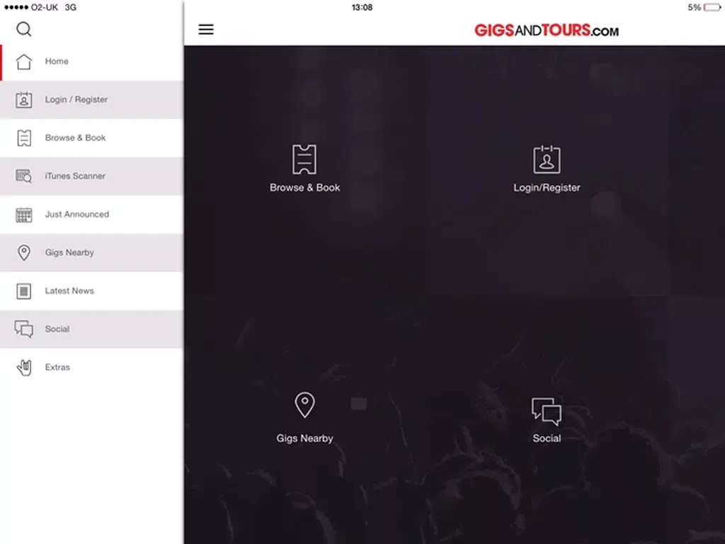 تصاویر Gigs and Tours iPad 