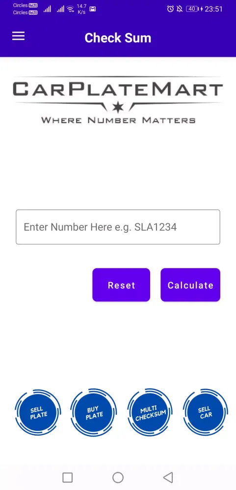 Car Plate Check Sum Calculator应用截图
