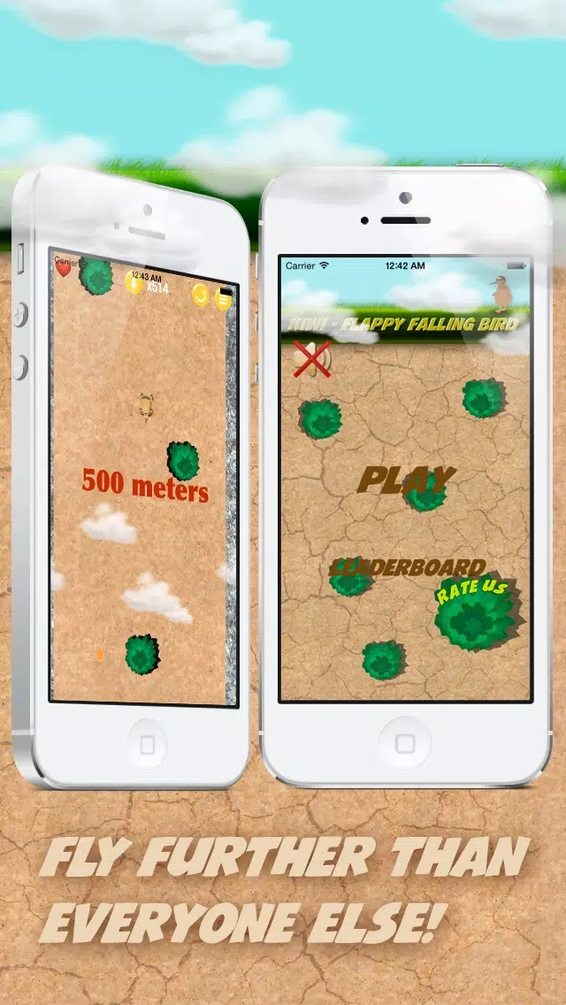 Kiwi - Flappy falling bird Ekran Görüntüleri