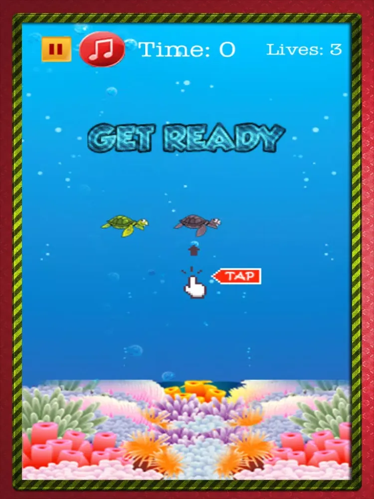 A Turtle Flap Rush - Tiny Impossible Blue Flappy Game iPad  Ekran Görüntüleri