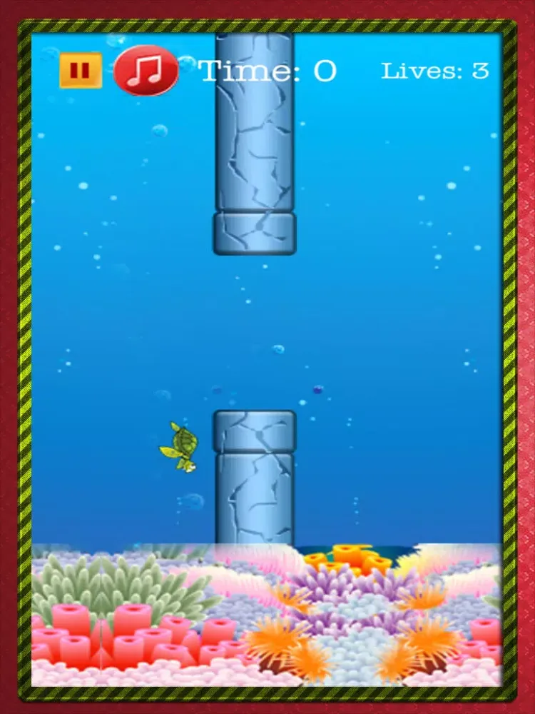 A Turtle Flap Rush - Tiny Impossible Blue Flappy Game iPad  Ekran Görüntüleri
