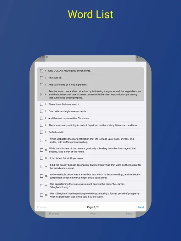 Gift of Magi - Listening App iPad 應用截圖