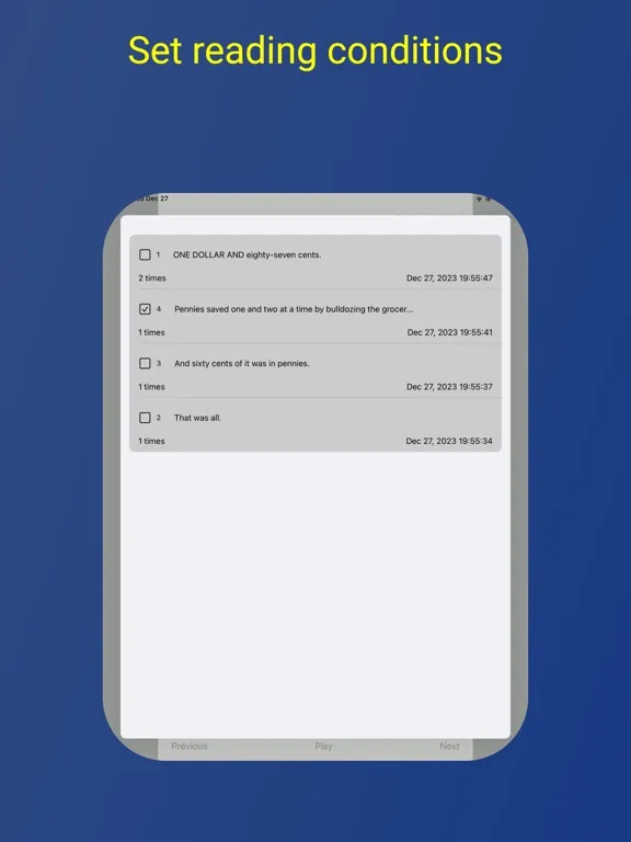 Gift of Magi - Listening App iPad 應用截圖