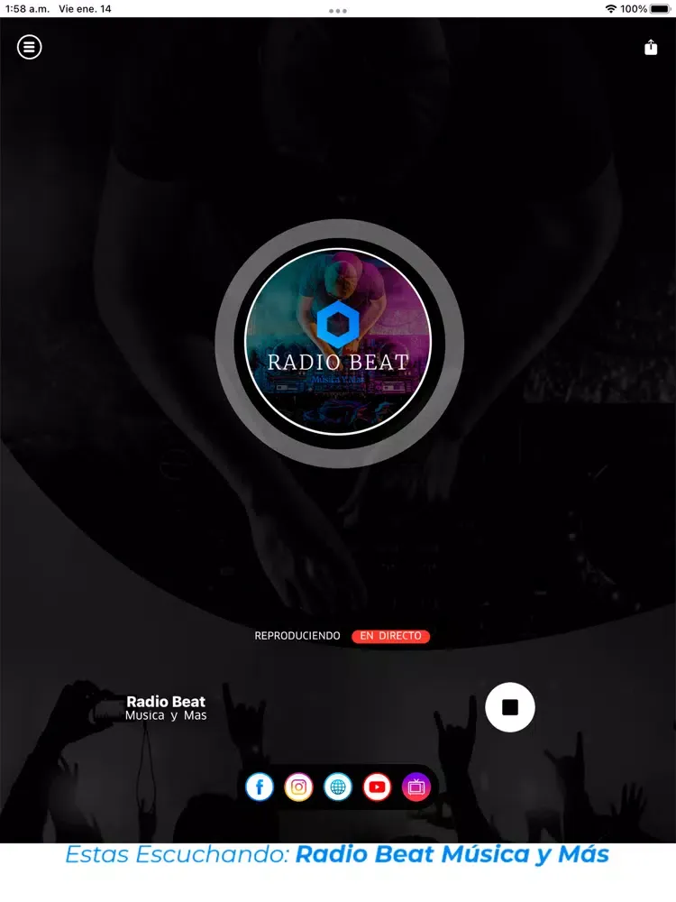 Capturas de pantalla de Radio Beat Música y Más iPad 