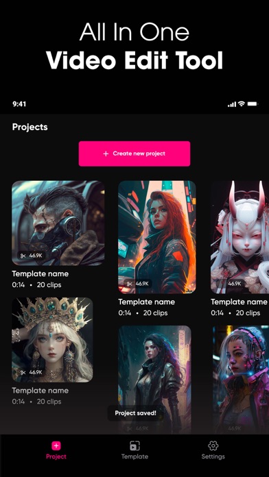 ภาพหน้าจอของ Creatorhub: AI Art Video Maker