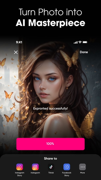 ภาพหน้าจอของ Creatorhub: AI Art Video Maker