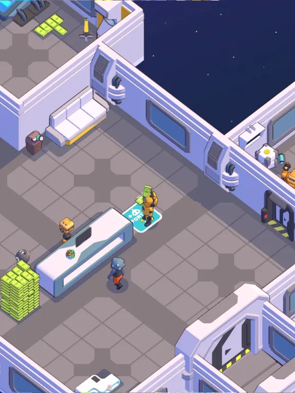 Capturas de tela do Space hotel: scifi idle tycoon iPad 