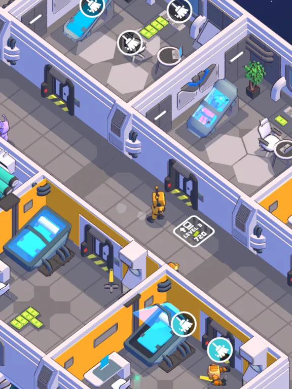 Capturas de tela do Space hotel: scifi idle tycoon iPad 