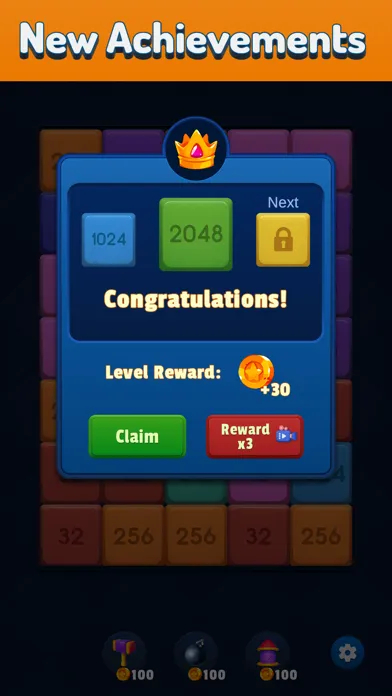 Capturas de pantalla de 2048: Merge!