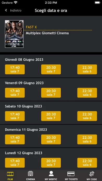 Ảnh chụp màn hình của Webtic Giometti Cinema