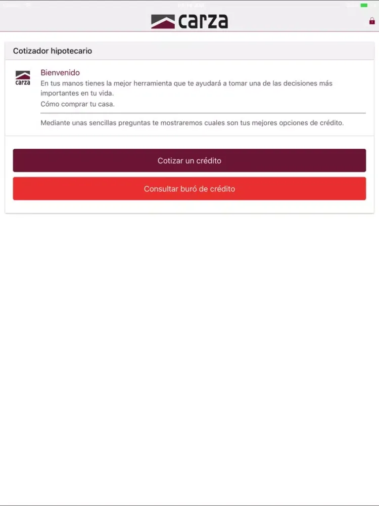 Cotizador Carza iPad 应用截图