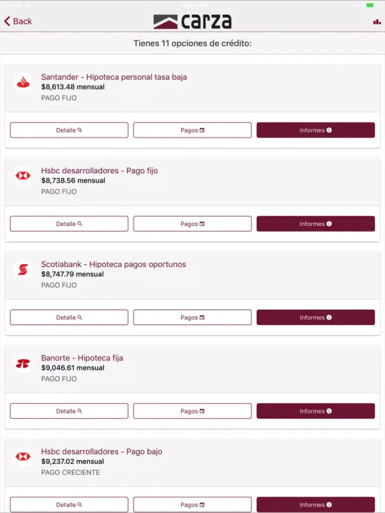 Cotizador Carza iPad 应用截图