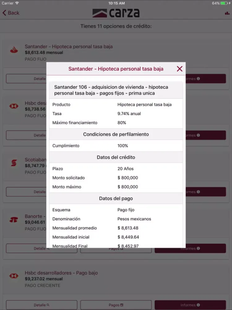 Cotizador Carza iPad 应用截图