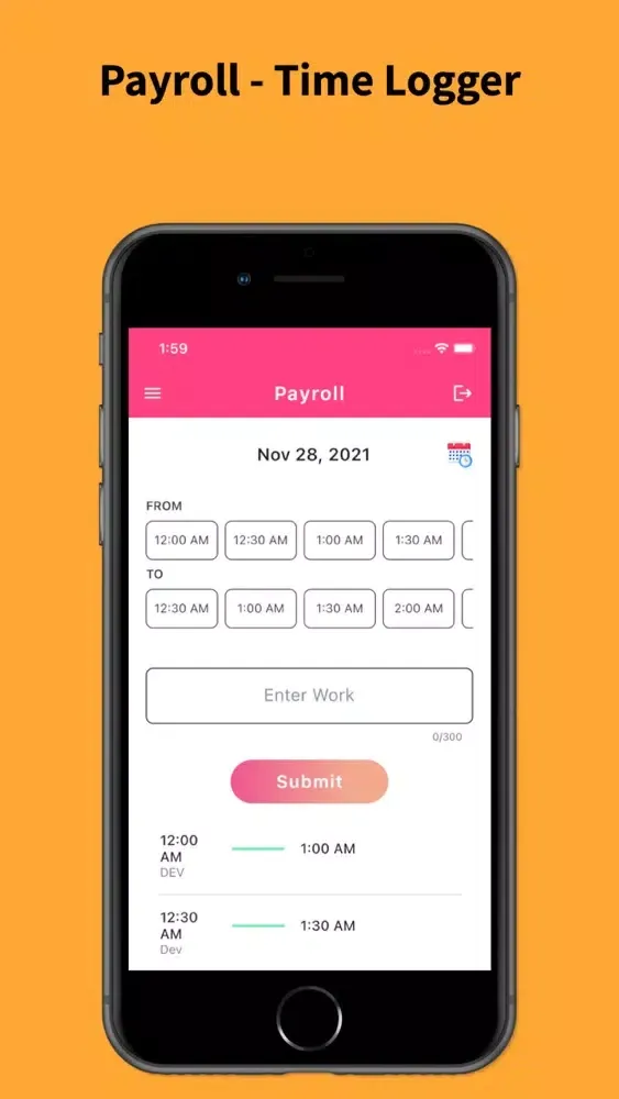 ภาพหน้าจอของ Payroll -Time Logger