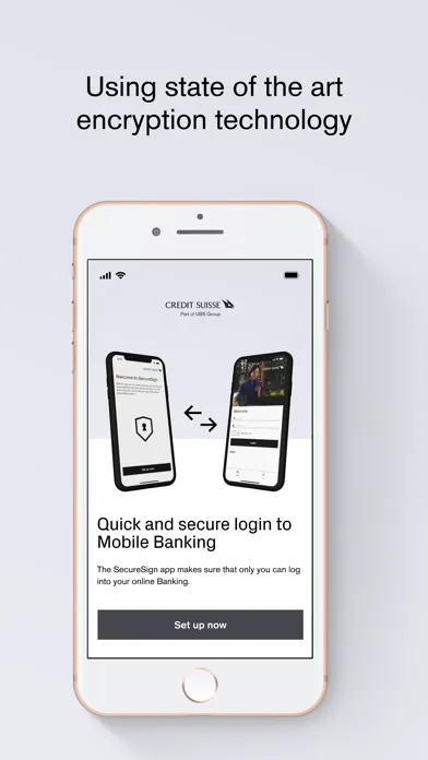 Capturas de pantalla de SecureSign by Credit Suisse