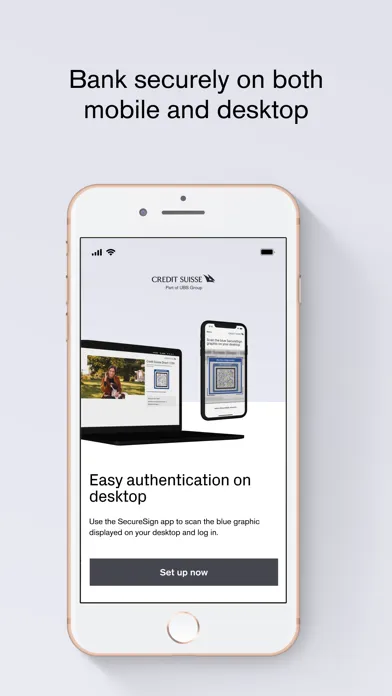 Capturas de pantalla de SecureSign by Credit Suisse