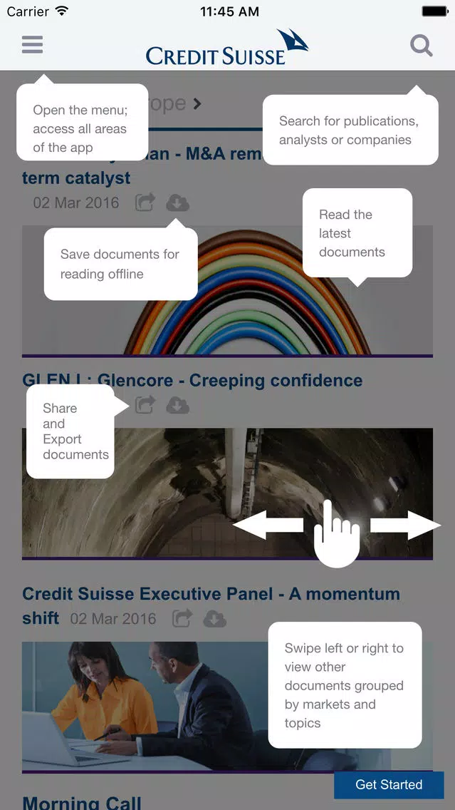 Tangkapan layar PLUS Reader by Credit Suisse