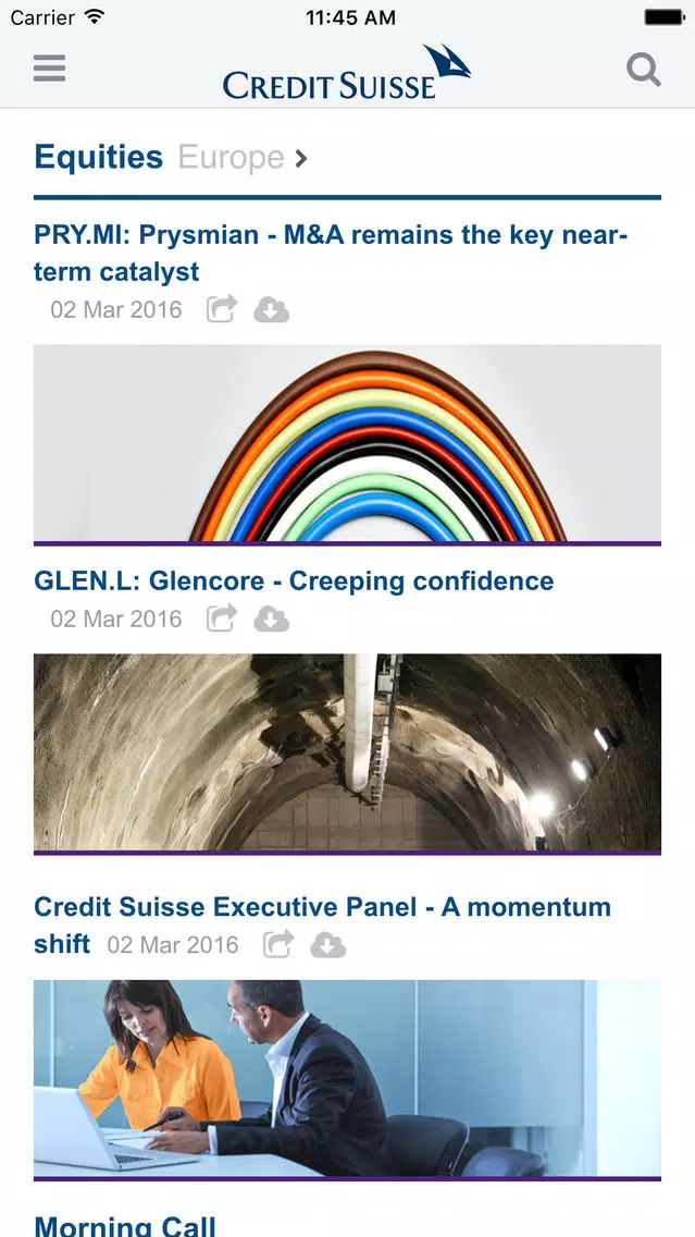 Tangkapan layar PLUS Reader by Credit Suisse