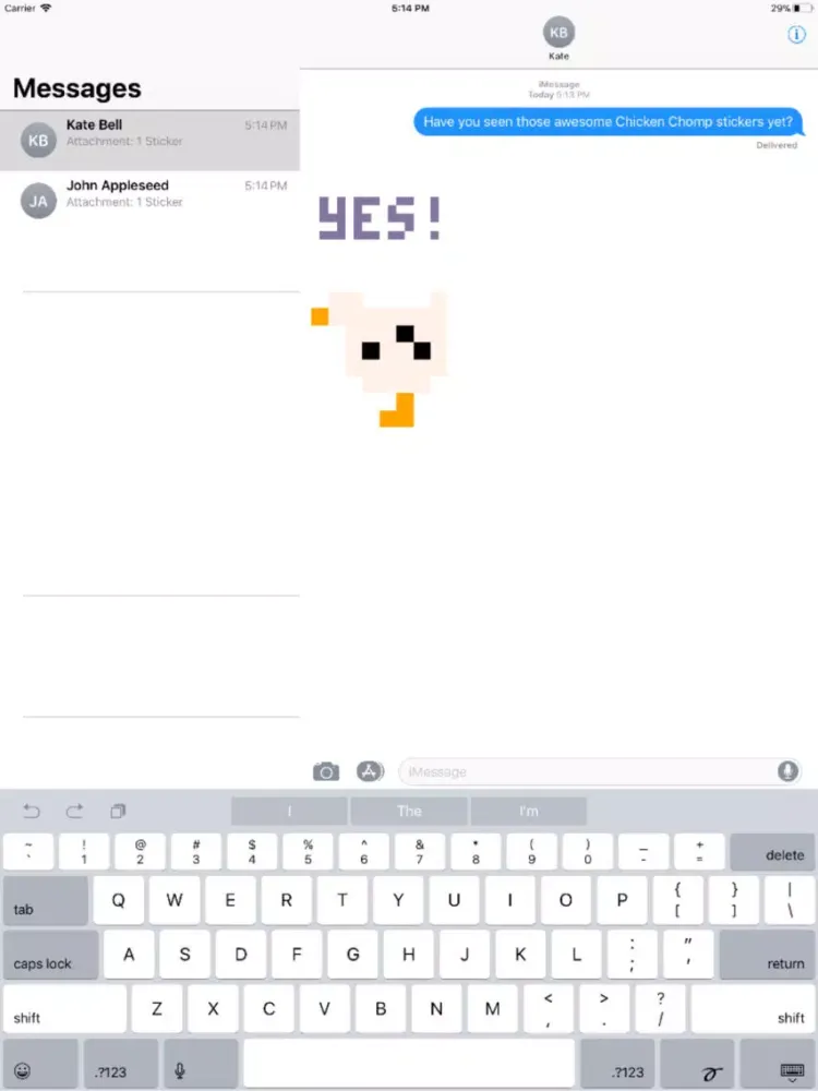 Chicken Chomp Stickers iPad  Screenshots