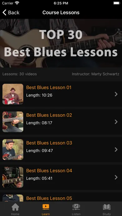 Zrzuty ekranu Top 30 Best Blues Lessons
