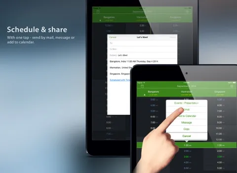 World TimeZlider - Convert time, schedule and share iPad  سکرین شاٹس