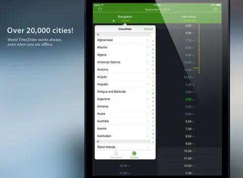 World TimeZlider - Convert time, schedule and share iPad  سکرین شاٹس