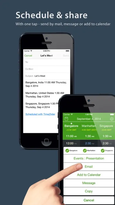 World TimeZlider - Convert time, schedule and share سکرین شاٹس