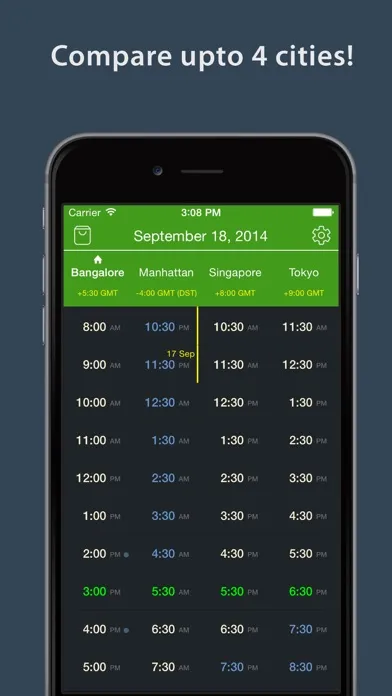 World TimeZlider - Convert time, schedule and share سکرین شاٹس