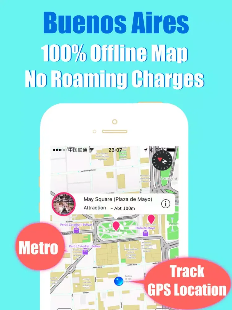 Captures d'écran de Buenos Aires metro transit trip advisor map guide iPad 