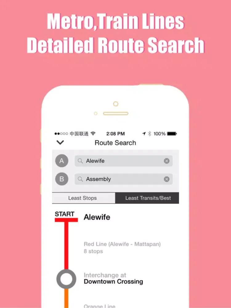 صور Boston MBTA T metro transit trip advisor map guide iPad 