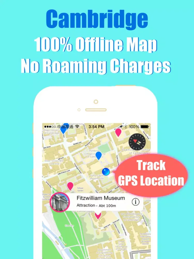 Cambridge metro transit trip advisor gps map guide iPad  スクリーンショット
