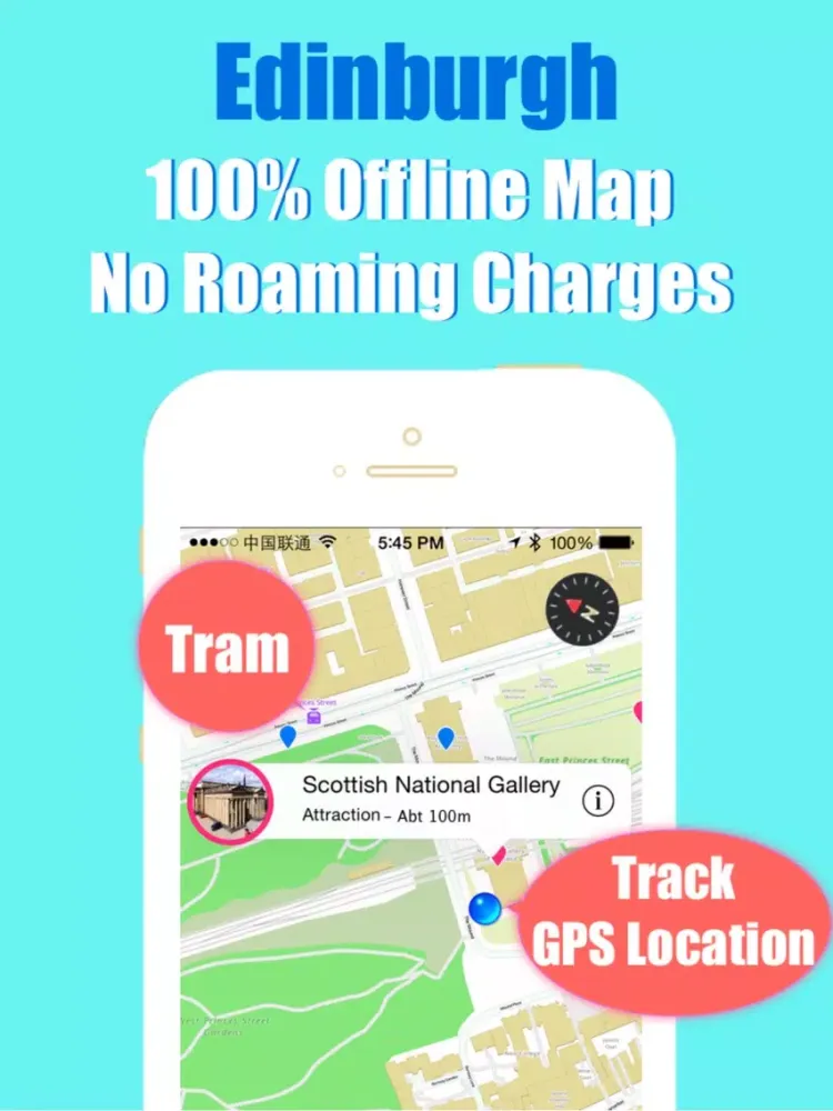 Edinburgh metro transit trip advisor gps map guide iPad  Screenshots