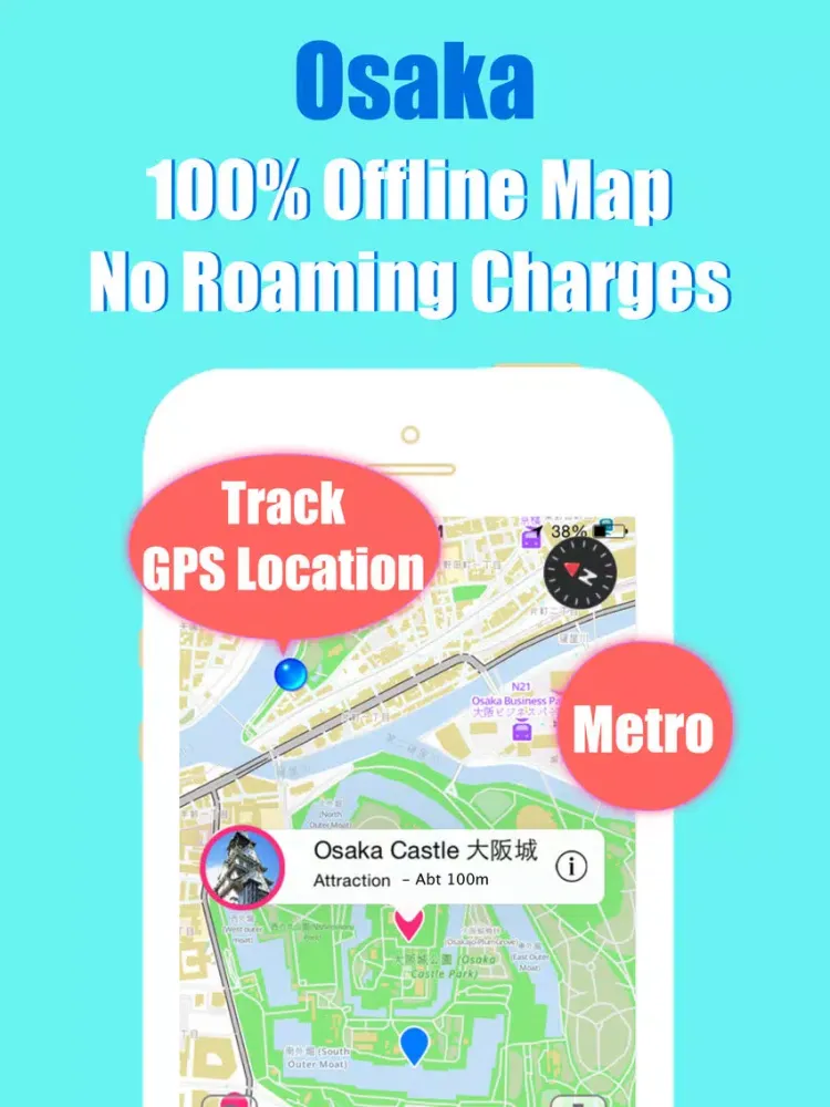 Osaka metro transit trip advisor guide & JR map iPad  Ekran Görüntüleri