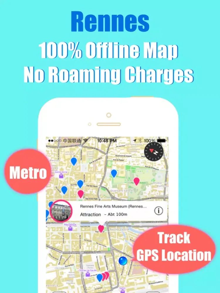 Rennes metro transit trip advisor star guide & map iPad  Ekran Görüntüleri