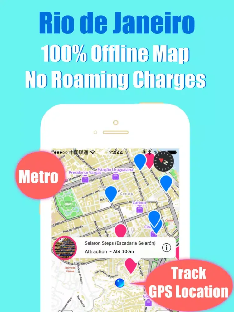 صور Rio de Janeiro metro transit advisor gps map guide iPad 