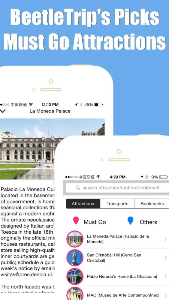 Tangkapan skrin Santiago metro transit trip advisor gps map guide