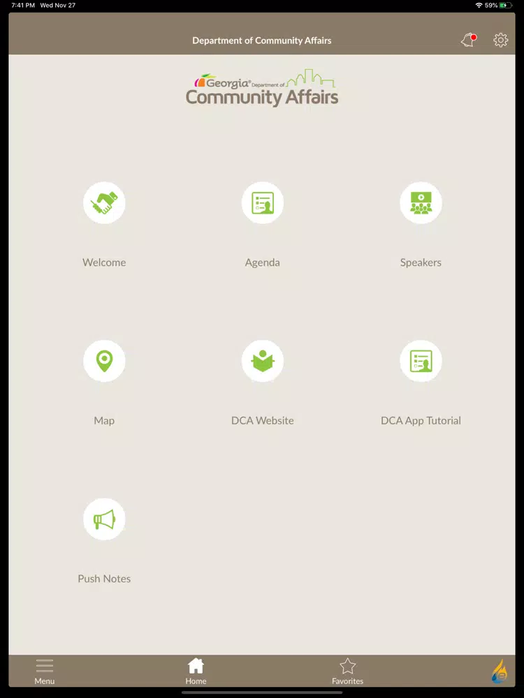 GA DCA EVENTS iPad  Screenshots