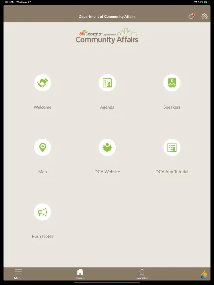 GA DCA EVENTS iPad  স্ক্রিনশট