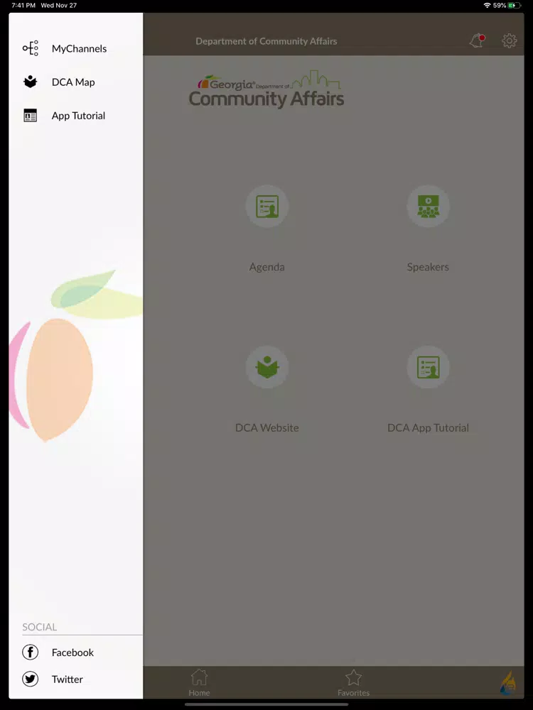GA DCA EVENTS iPad  Screenshots