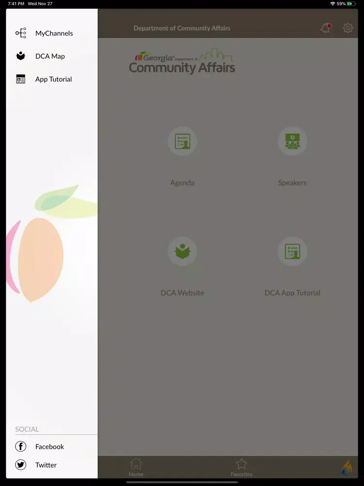 GA DCA EVENTS iPad  স্ক্রিনশট