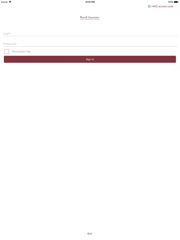 Zrzuty ekranu HRIS Bun & Associates iPad 