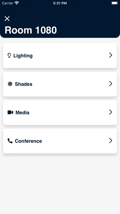 ภาพหน้าจอของ Crestron ONE